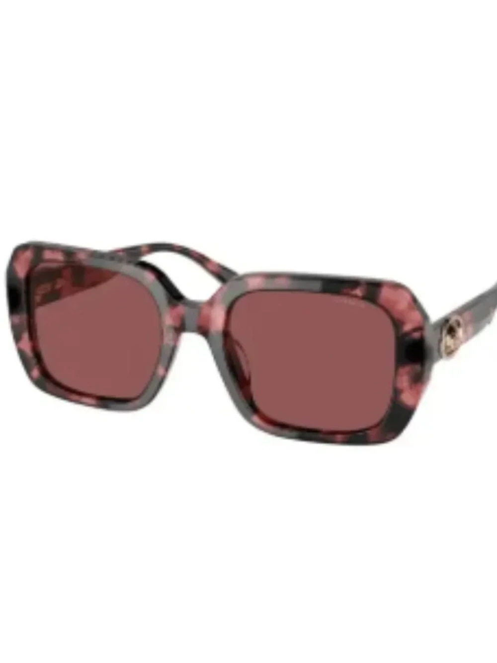 COACH Milky Wine Tortoise Oversized Rectangular Square Frame Sunglasses--NWT
